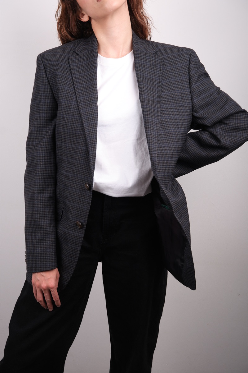 Blazer gris de cuadros — Ralph Lauren