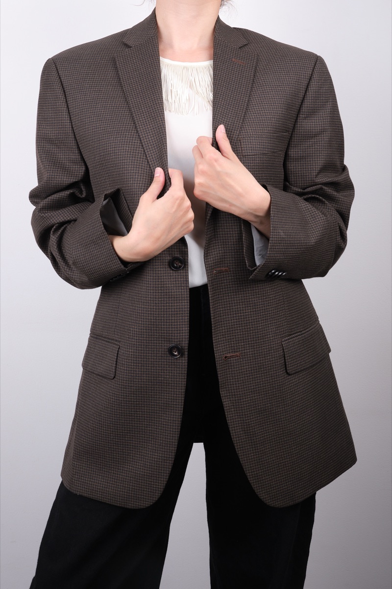 Blazer café de cuadros — Michael Kors