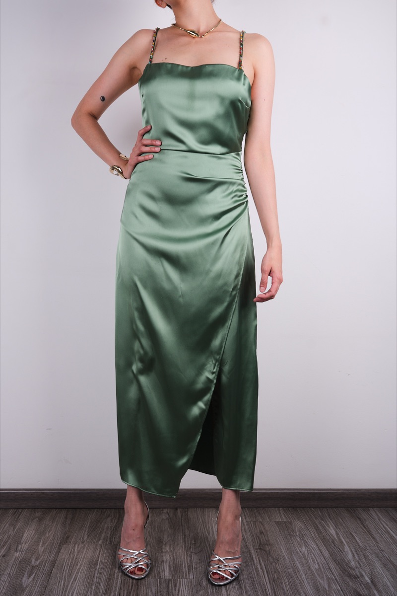 Vestido verde — Zara, foto 2
